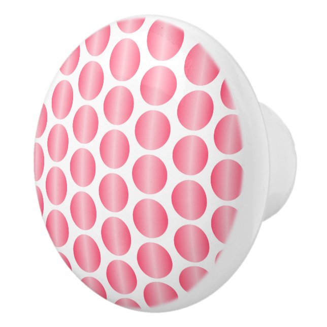 Pink Polka Dot Design Knopp (Höger)