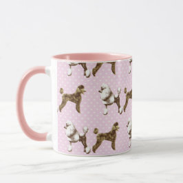 pink poodle design   mugg