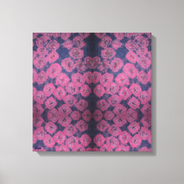 Pink Poppies Stretched Canvas Print (Framsida)