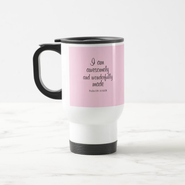 Pink Positive Biblical Affirmation Simple Resemugg (Vänster)
