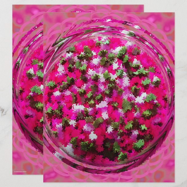 Pink Potpourri Scrapbook Paper 2-Sided Page (Fram/baksida)