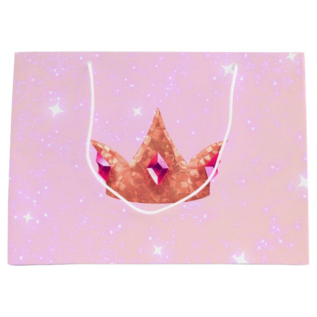 Pink Princess Birthday Gift Bag (Framsidan)