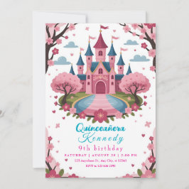 Pink Princess Castle Birthday for Girls Inbjudningar