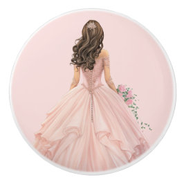Pink Princess Girl's Girly Ceramic Knob Knopp