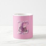 Pink Purple Cozy E Name  Kaffemugg<br><div class="desc">Pink Purple Cozy E Name (change to names that start with letter E) print</div>