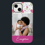 Pink Purple Custom Name Watercolor Wildflower<br><div class="desc">This boho wildflower pattern and custom photo would look beautiful on your phone with your name or monogram. Pretty floral gift for Mother's Day. Matching gifts available.</div>