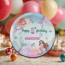 Pink Purple Glitter Mermaids 8th Birthday Party