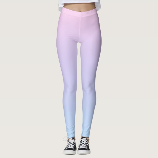 Pink Purple Gradient  Leggings (Framsida)