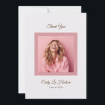 Pink Purple Minimal High School Photo Grad Tack Kort<br><div class="desc">Part of Grad Collection - Add your custom matching envelope, stickers, and more Announce your graduate’s achievement with simple Pastel Minimal High School Photo Grad Frame on this graduation announcement card. Featuring a modern photo layout and clean typography, this design is perfect for high school graduates celebrating the Class of...</div>