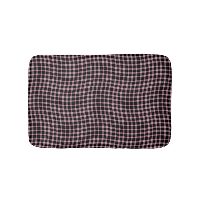 Pink Purple Plaid Checker Seamless Pattern Badrumsmatta (Framsidan)
