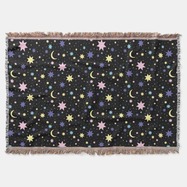 Pink Purple Stars Yellow Moon Cosmic Space. Filt (Framsidan)