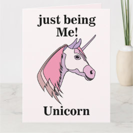 Pink Purple Unicorn Head Kort