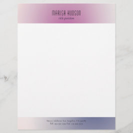 Pink Purple White Minimalist Aesthetic Gradient Brevhuvud