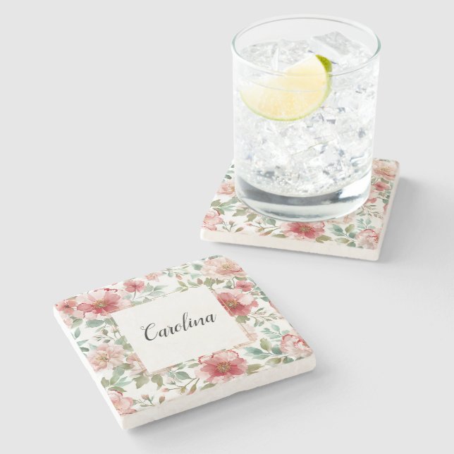 Pink Red Flowers   Stenunderlägg (Sidan)