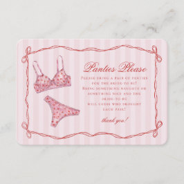 Pink & Red Heart Lingerie Shower Panties Please Tilläggskort