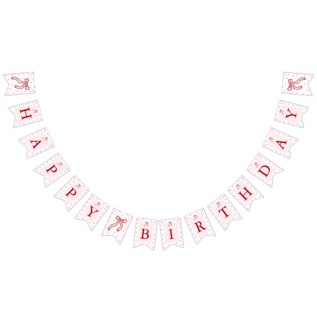 Pink Red Heart Little Sweetheart Happy Birthday Vimplar (Alla)