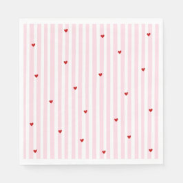 Pink Red Hearts Little Sweetheart Baby Shower Pappersservett