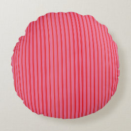 Pink Red Stripes, Modern, Elegant  Rund Kudde