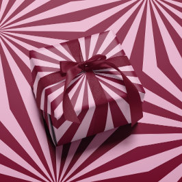 Pink red swirly Christmas Wrapping paper Presentpapper