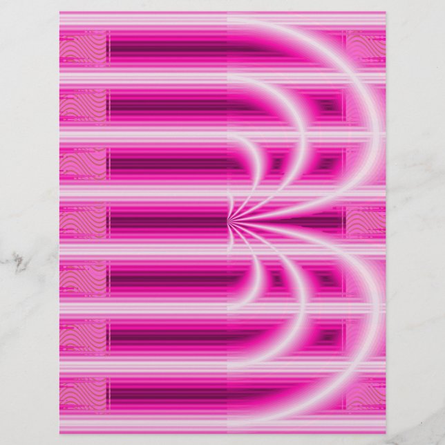 Pink Retro Cathedral Bulk Scrapbook Paper Pages Reklamblad (Framsidan)