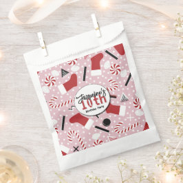 Pink Retro Christmas Peppermint Birthday