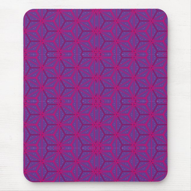 Pink retro geometric pattern  musmatta (Framsidan)