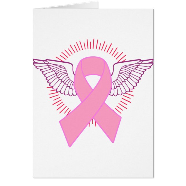 Pink Ribbon Hälsningskort (Framsidan)