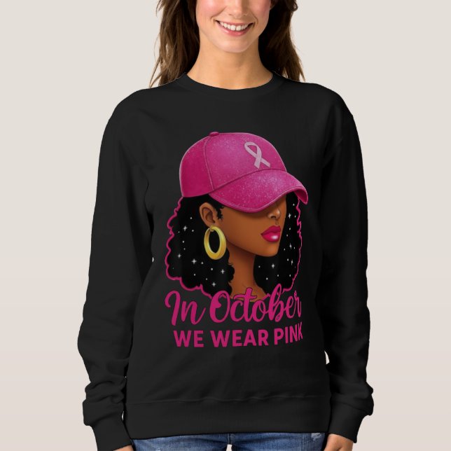 Pink Ribbon Wear October Women's Apparel T Shirt (Framsida)