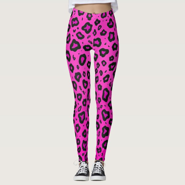 Pink rock girafe leggings (Framsida)
