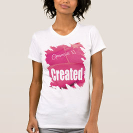 Pink Rose Created Scripture T Shirt