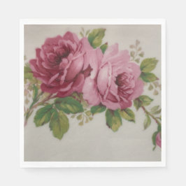 Pink Rose Elegance Paper Napkin Pappersservett