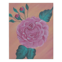 Pink Rose Elegans – Romantisk Blommig Canvasvägg A