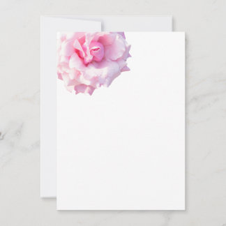 Pink rose flower inbjudningar
