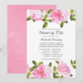 Pink Rose Garden Shower via post Inbjudningar