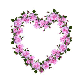 Pink Rose Heart Floral Decorative Pillow Kudde