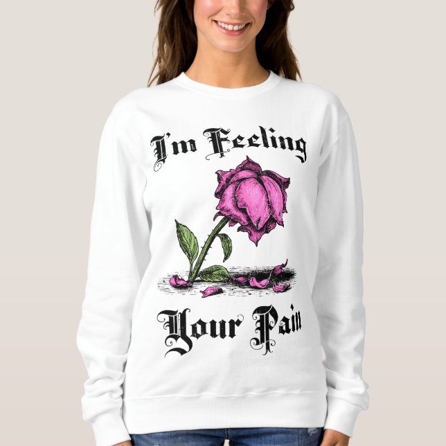Pink Rose in Despair T Shirt (Framsida)