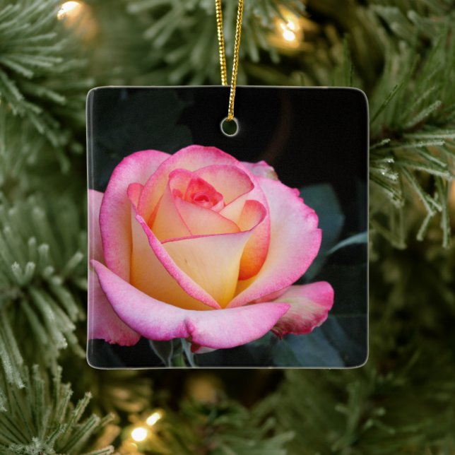 Pink Rose Julgransprydnad Keramik (Träd)