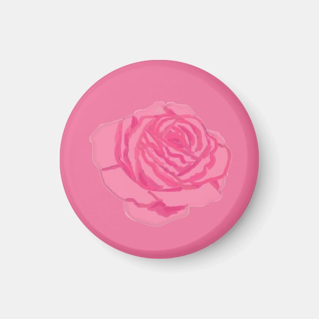 Pink rose magnet (Framsidan)