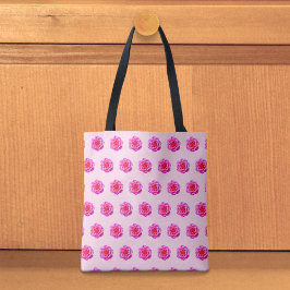 Pink Rose Seamless Pattern Tote Bag Tygkasse