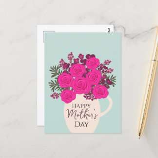 Pink Roses Bouquet – Elegant Mother’s Day Floral  Vykort