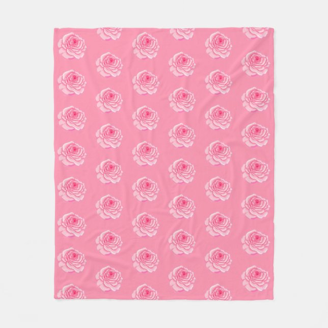 Pink roses fleecefilt (Framsidan)