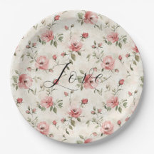 Pink Roses Floral Love Bridal Shower