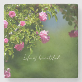 Pink Roses Floral (photography by me) Stenunderlägg