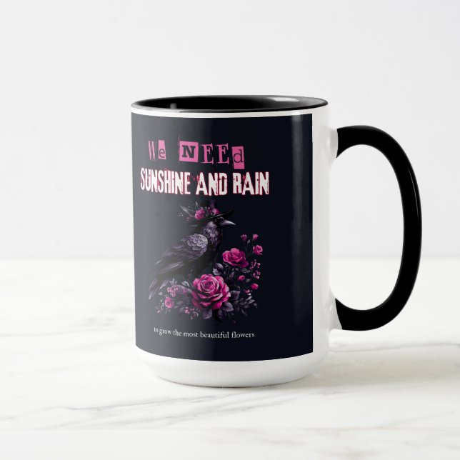 Pink Roses Gothic Mug Mugg (Höger)
