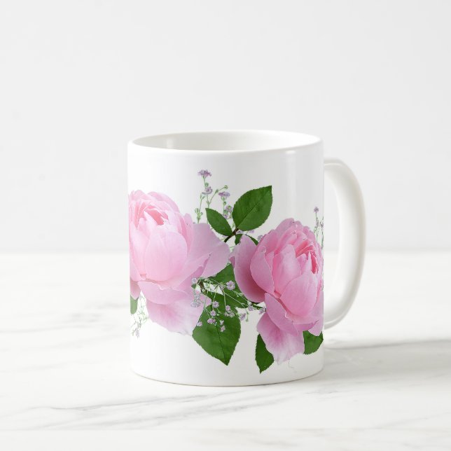 Pink roses kaffemugg (Framsida höger)