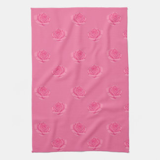 Pink roses kökshandduk