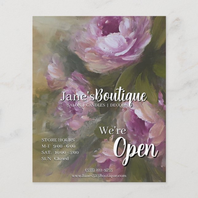 Pink Roses MINI Store Flygblad (Framsidan)