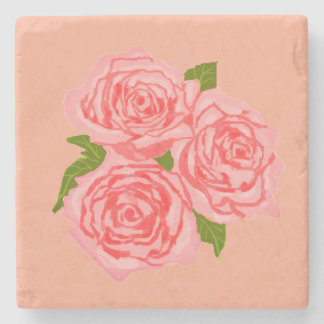 Pink roses stenunderlägg
