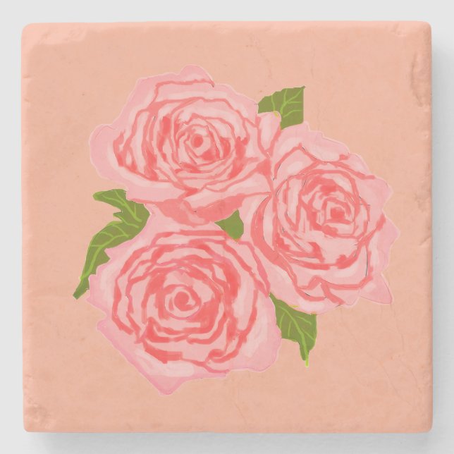 Pink roses stenunderlägg (Framsidan)