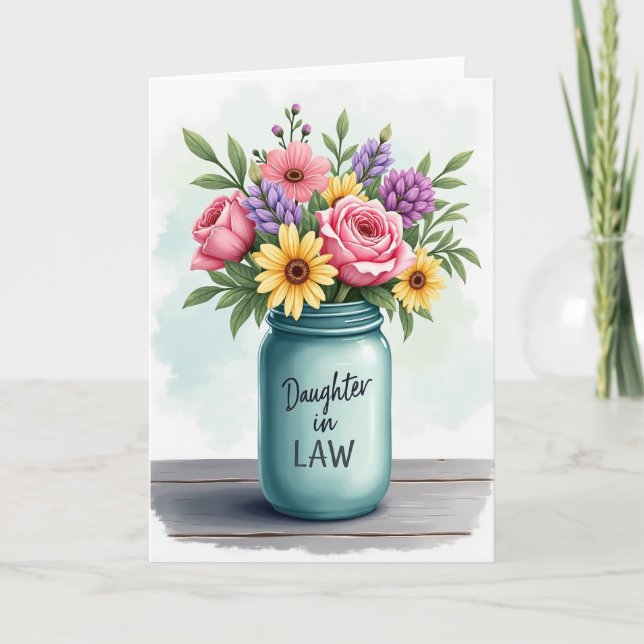 Pink Roses Sweet Mothers Day Card Kort (Framsida)